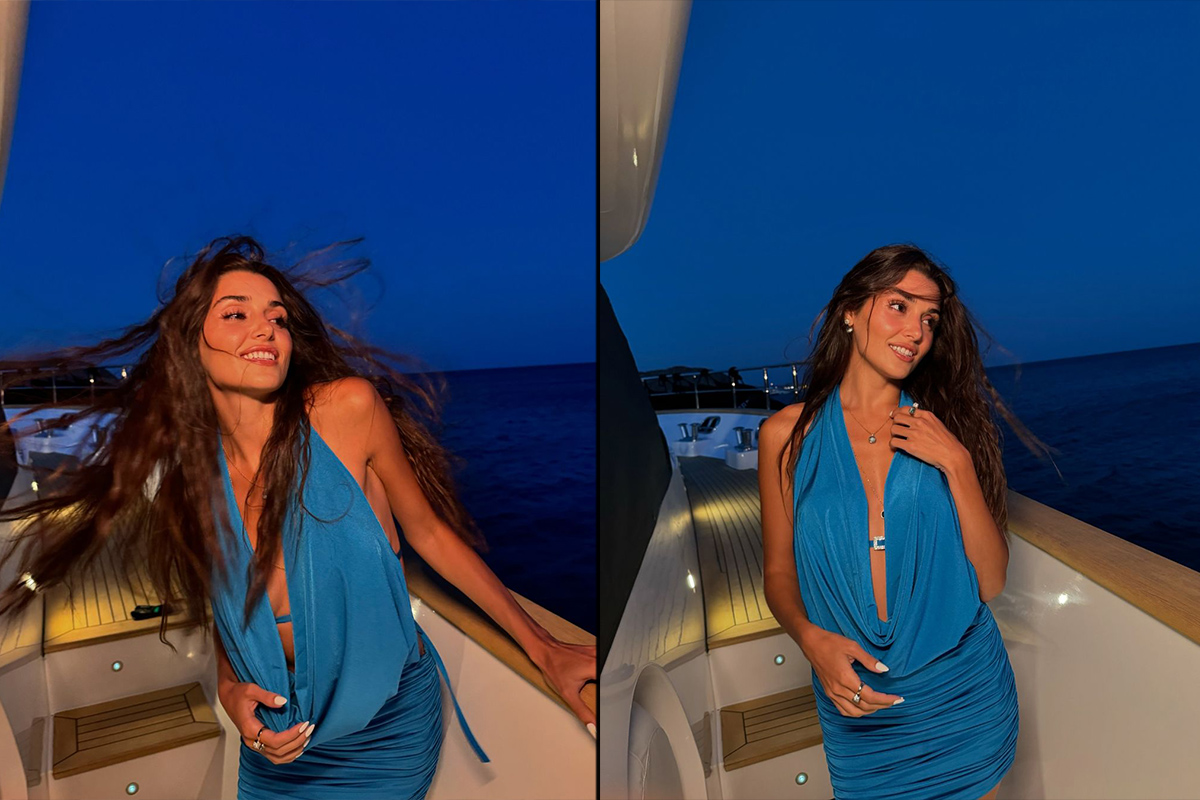 Hande Erçel’den Mikonos pozları