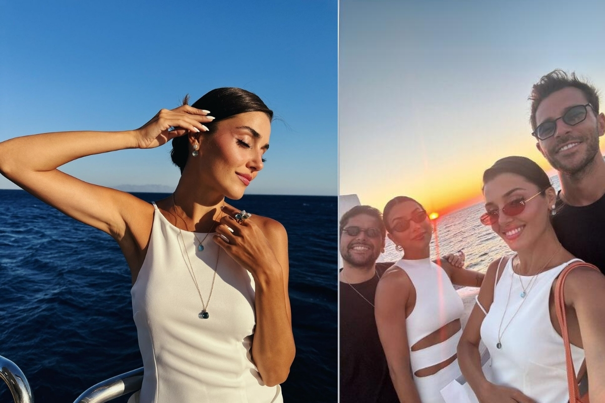 Hande Erçel ve Hakan Sabancı'nın dostlarıyla siyah beyaz uyumu