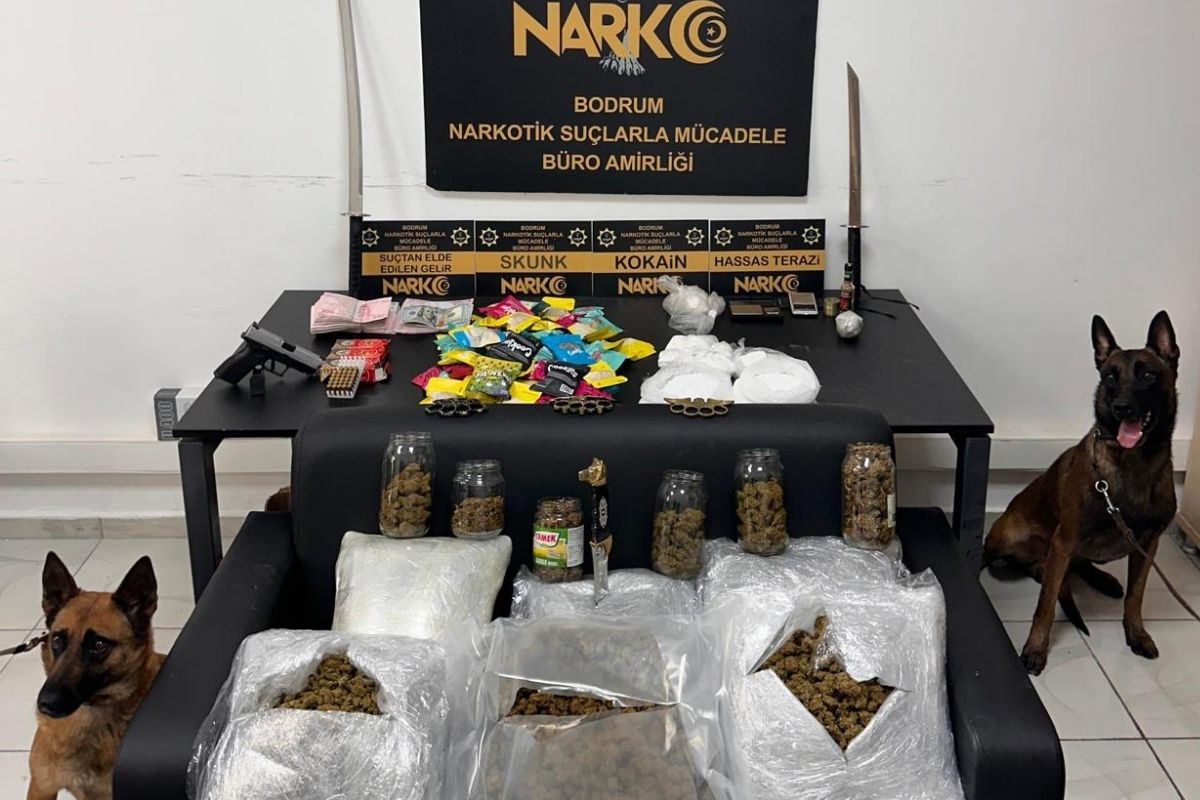 Bodrum'da uyuşturucu operasyonu: 7 kilo uyuşturucu ele geçirildi, 7 kişi yakalandı