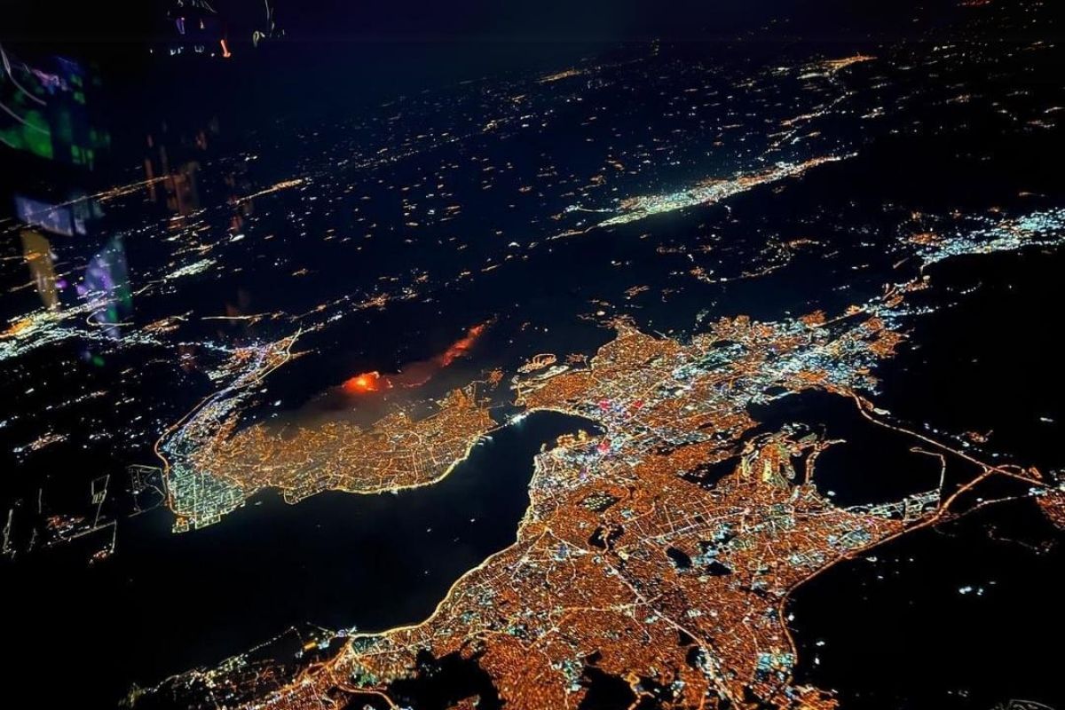 İzmir yangının yürek yakan hava fotoğrafı