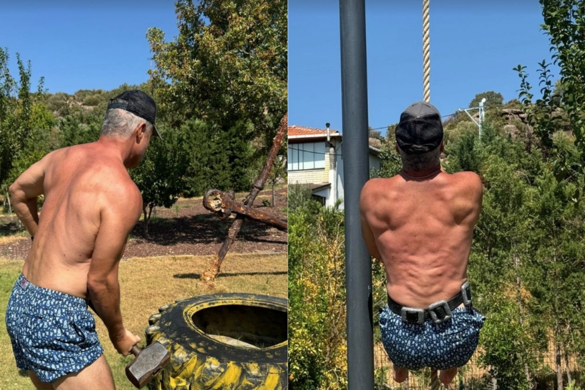 İş insanı Sadettin Saran tatilde de sporunu aksatmıyor