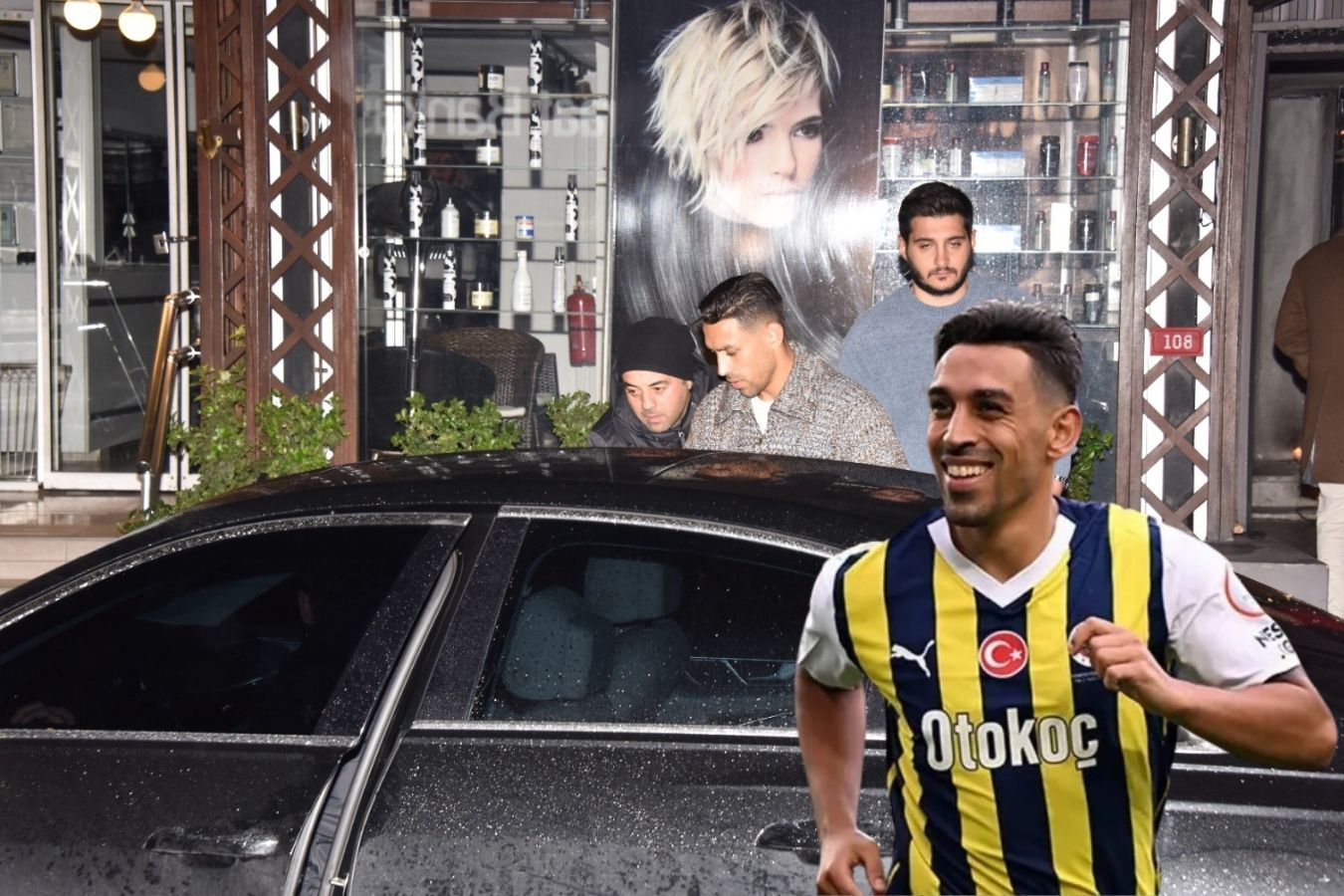 Sakatlığı nedeniyle kadroda yer almayan Fenerbahçeli yıldız İrfan Can Kahveci, Etiler turuna çıktı