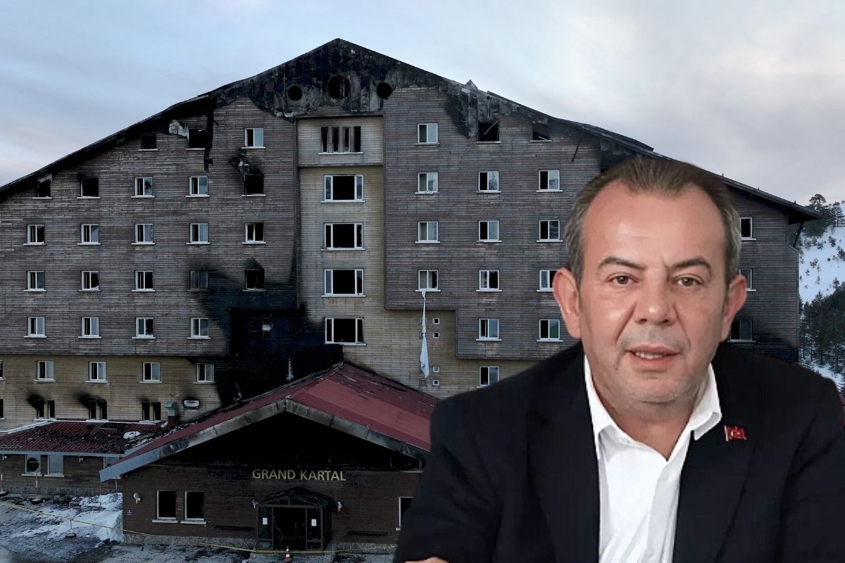 Bolu Belediye Başkanı Tanju Özcan, otel yangını soruşturmasında tutuklanan belediye personeli ile itfaiyecilere hizmet şeref belgesi verdi