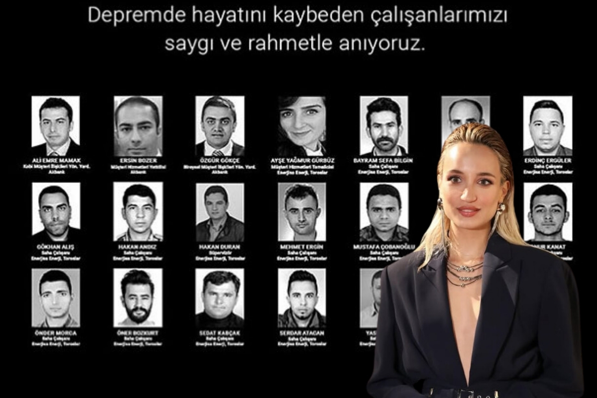 Melisa Tapan, depremde hayatını kaybeden Sabancı çalışanlarını unutmadı