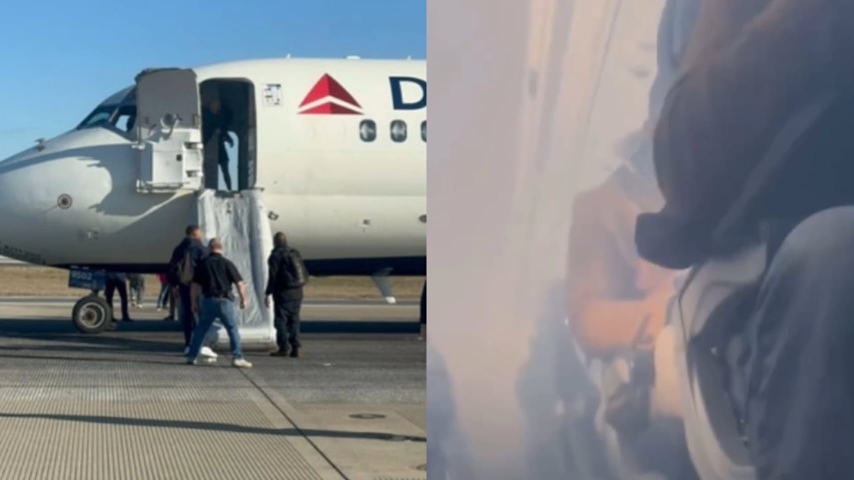 ABD'de içi dumanla kaplanan Delta Hava Yollarına ait uçaktaki yolcular tahliye edildi