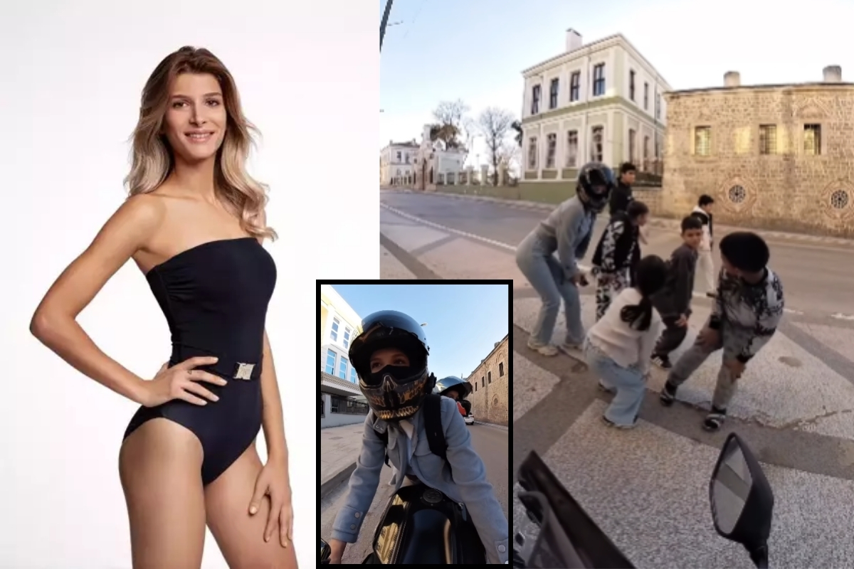 Miss Turkey 2019 yarışmacısı Aleyna Yavaş, Edirne'li çocuklarla roman havası oynadı