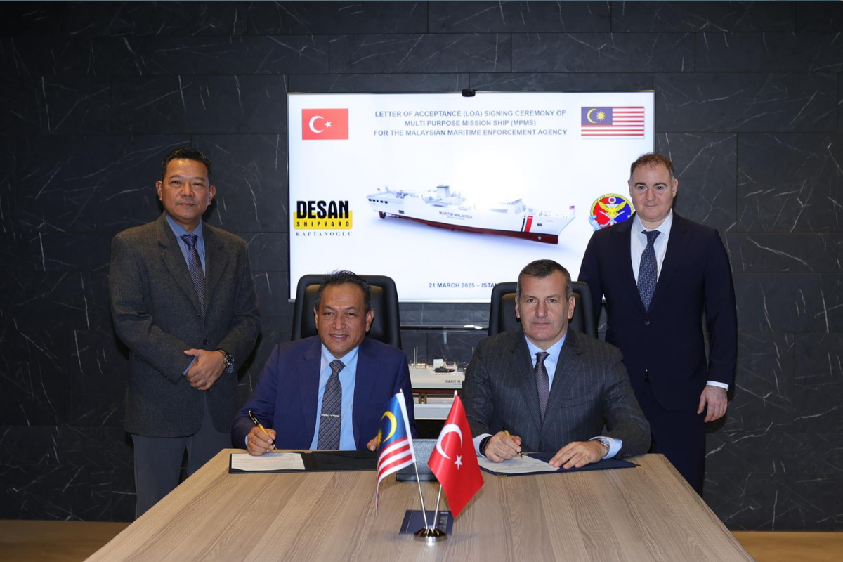 DESAN’ın Malezya için inşa edeceği sahil güvenlik gemisi projesinde kabul mektubu imzalandı