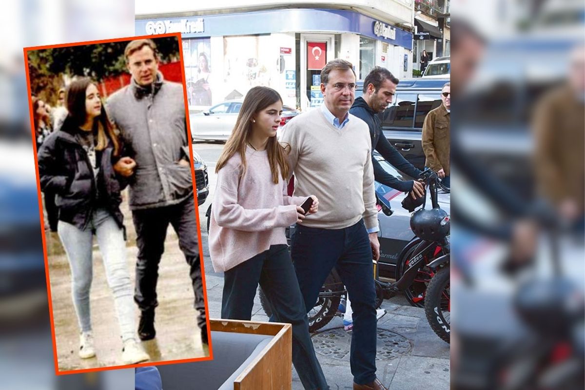 Murat Özyeğin ve kızı Lal, Bebek'te kol kola yürüyüş yaparken görüntülendi