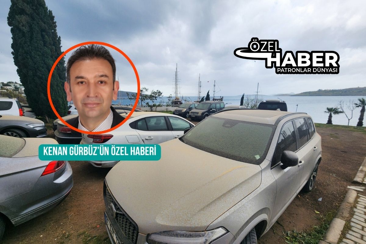 Bodrum'da gökten çamur yağdı, otomobillerin üzeri çamurla kaplandı