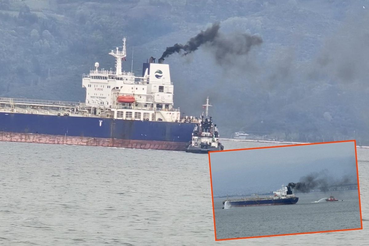 Ham petrol tankerinde yangın çıktı, İzmit Körfezi faciadan döndü