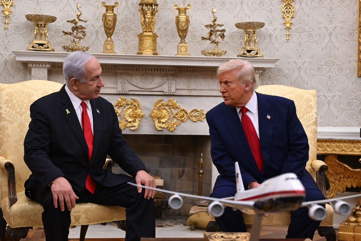 Beyaz Saray'da İsrail Başbakanı Netanyahu ile görüşen Trump'tan Erdoğan'a övgü: Ben onu severim o da beni sever