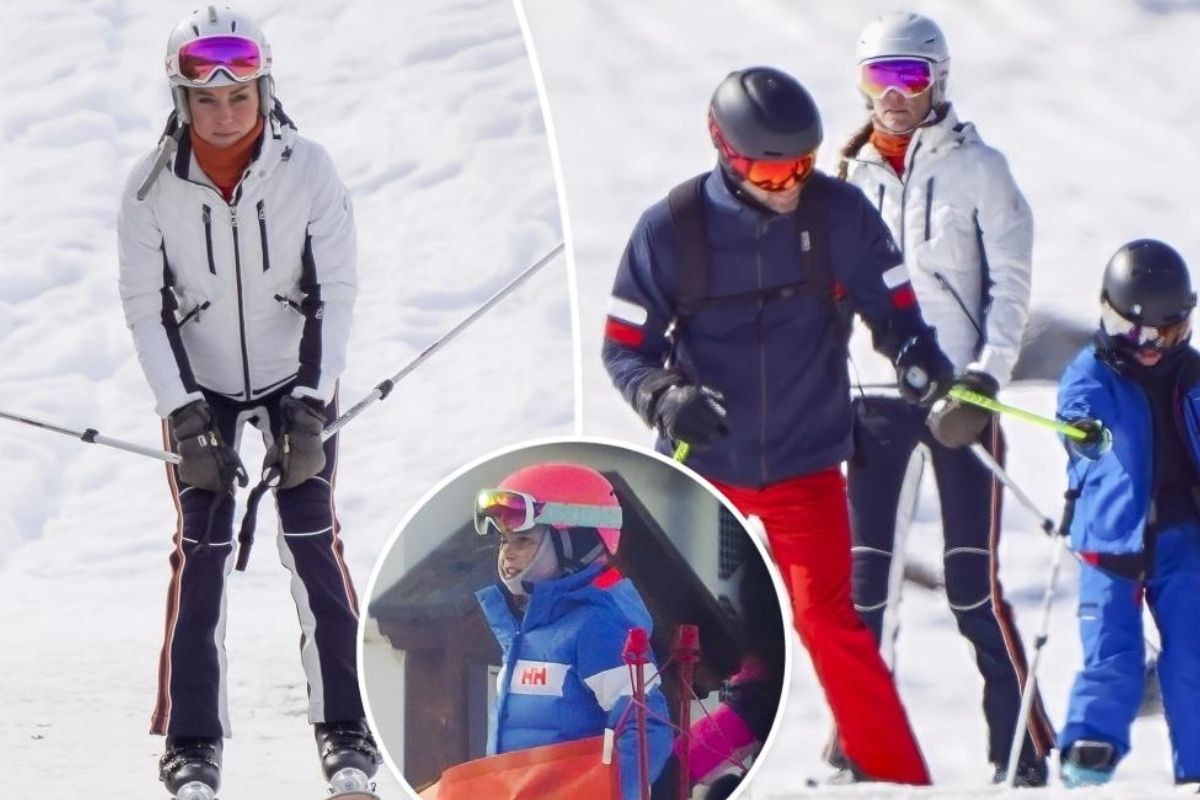 Kate Middleton ve Prens William çocuklarıyla  Fransız Alpleri'nde