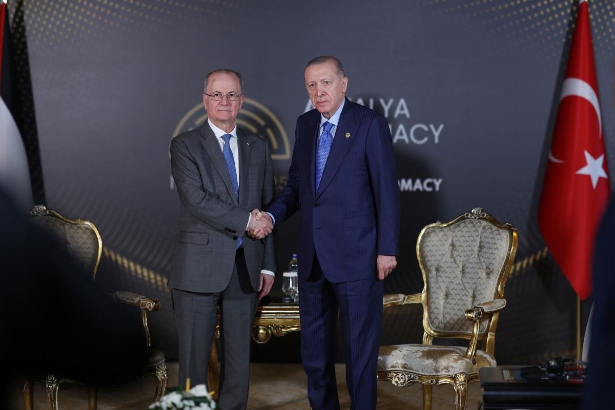 Cumhurbaşkanı Erdoğan, Filistin Başbakanı Mustafa'yı kabul etti