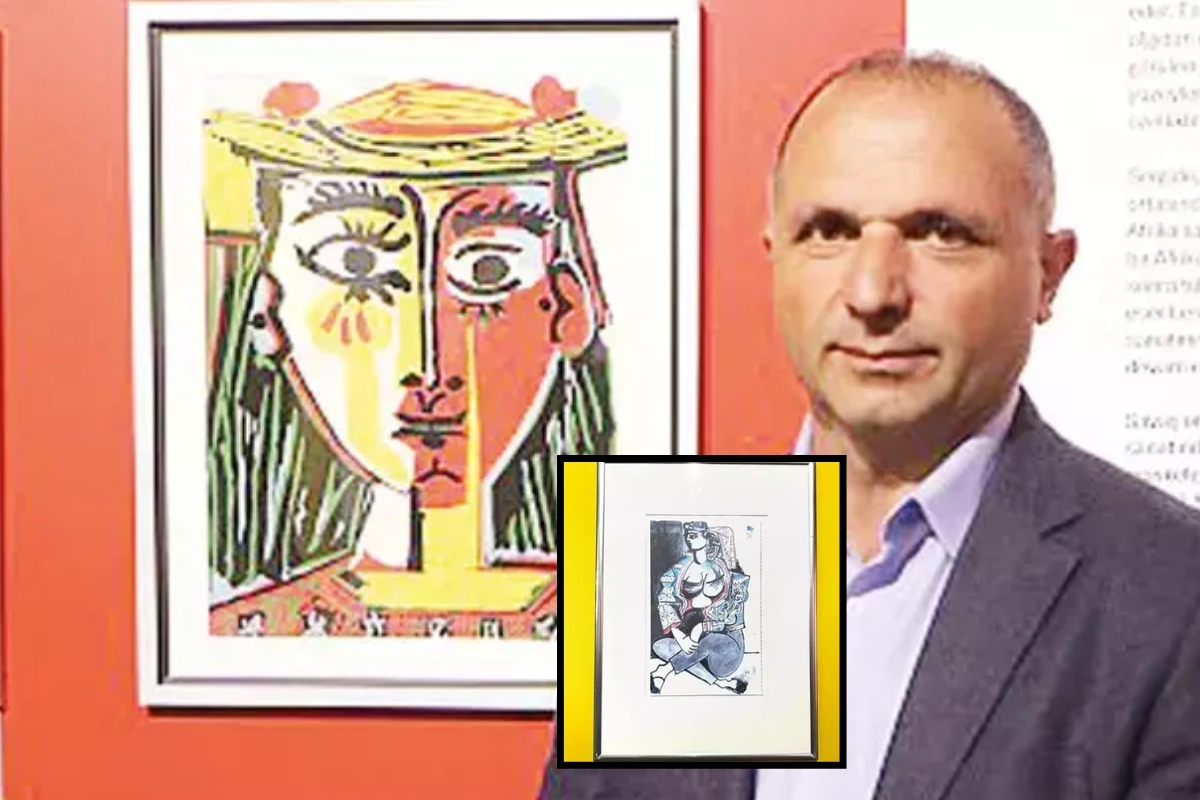 Picasso'nun eşi Jacqueline Roque’nin modellik yaptığı Türk kıyafetli kadın portresi Adana’da sergilendi
