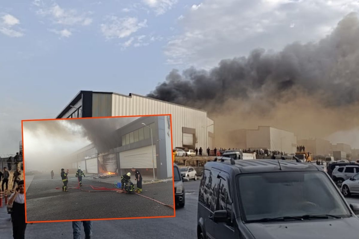 Diyarbakır'da oto sanayi sitesinde kimyasal maddelerin bulunduğu depoda yangın