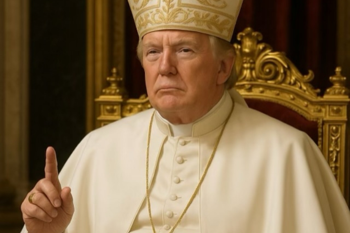Trump kendisini Papa olarak gösteren fotoğraf paylaştı