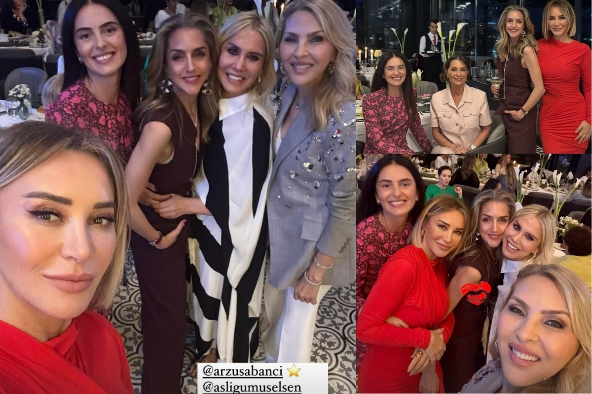 Arzu Sabancı ve dostları eğlencede