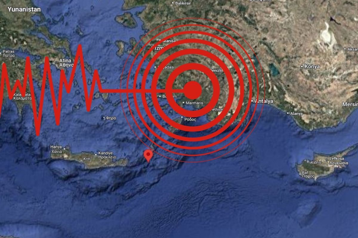 Akdeniz'de 6,0 büyüklüğünde deprem meydana geldi