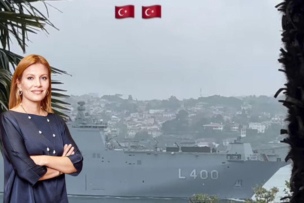 Caroline Koç'tan boğazdaki yalısından TCG Anadolu paylaşımı