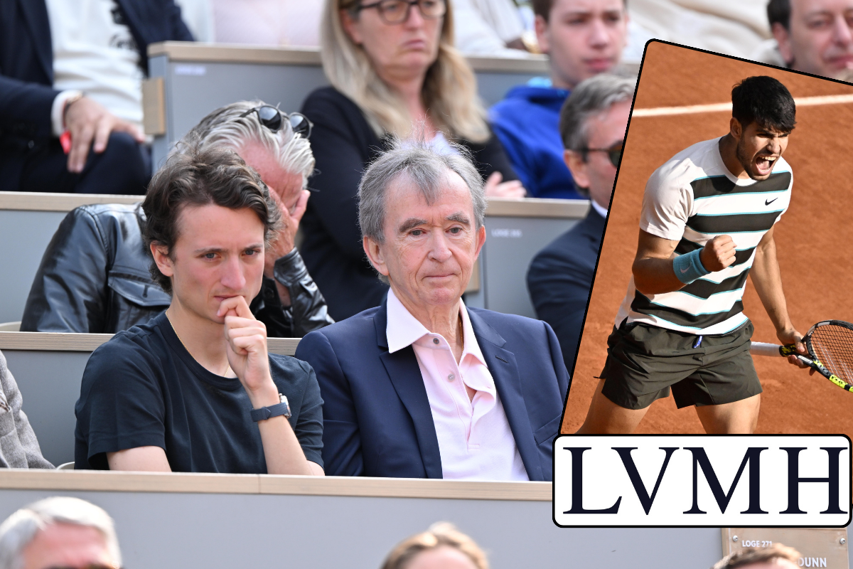 Lüks devi LVMH’nin patronu Bernard Arnault oğlu Antoine ile birlikte Grand Slam Tenis Turnuvası’nı izledi