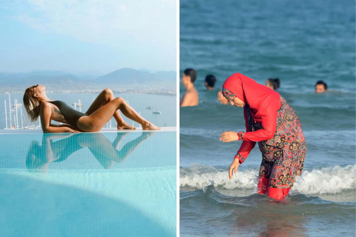 Suriye'de kadınlar halk plajlarında burkini giyecek, lüks otel ve özel kulüplerde ise bikini serbest