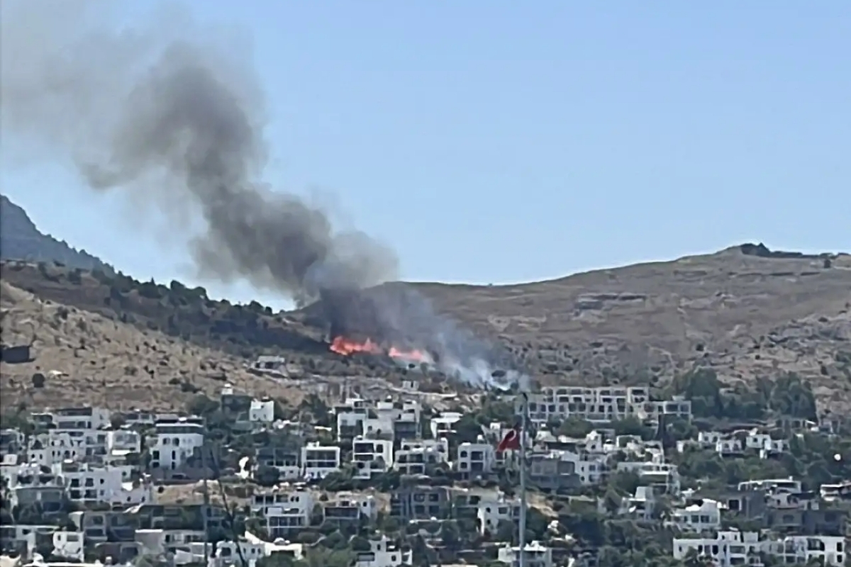 Bodrum'da yangın villaları tehdit ediyor