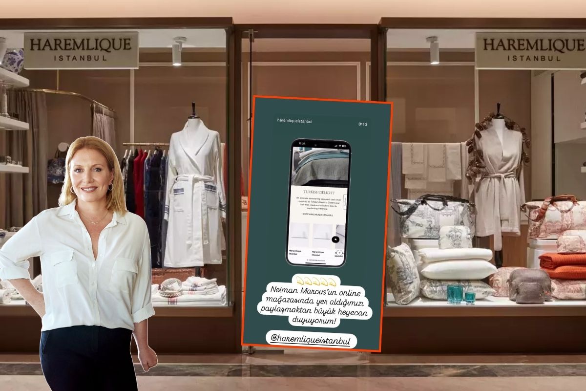 Caroline Koç'un sahibi olduğu Haremlique Istanbul'un ürünleri, perakende devi Neiman Marcus'un online mağazasında satışta