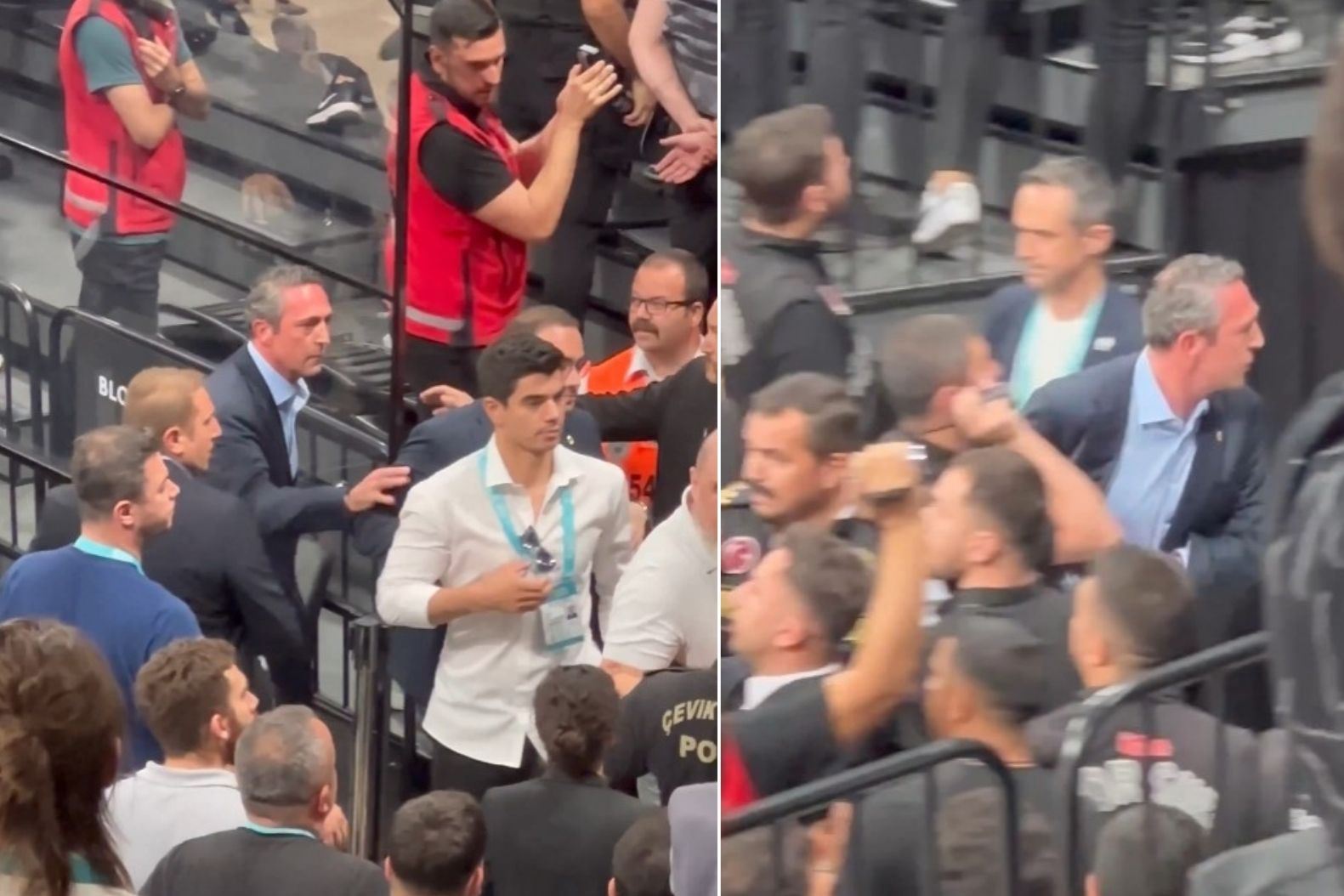 Beşiktaş Fibabanka-Fenerbahçe Beko derbisinde gergin anlar: Ali Koç locaya gitmek zorunda kaldı