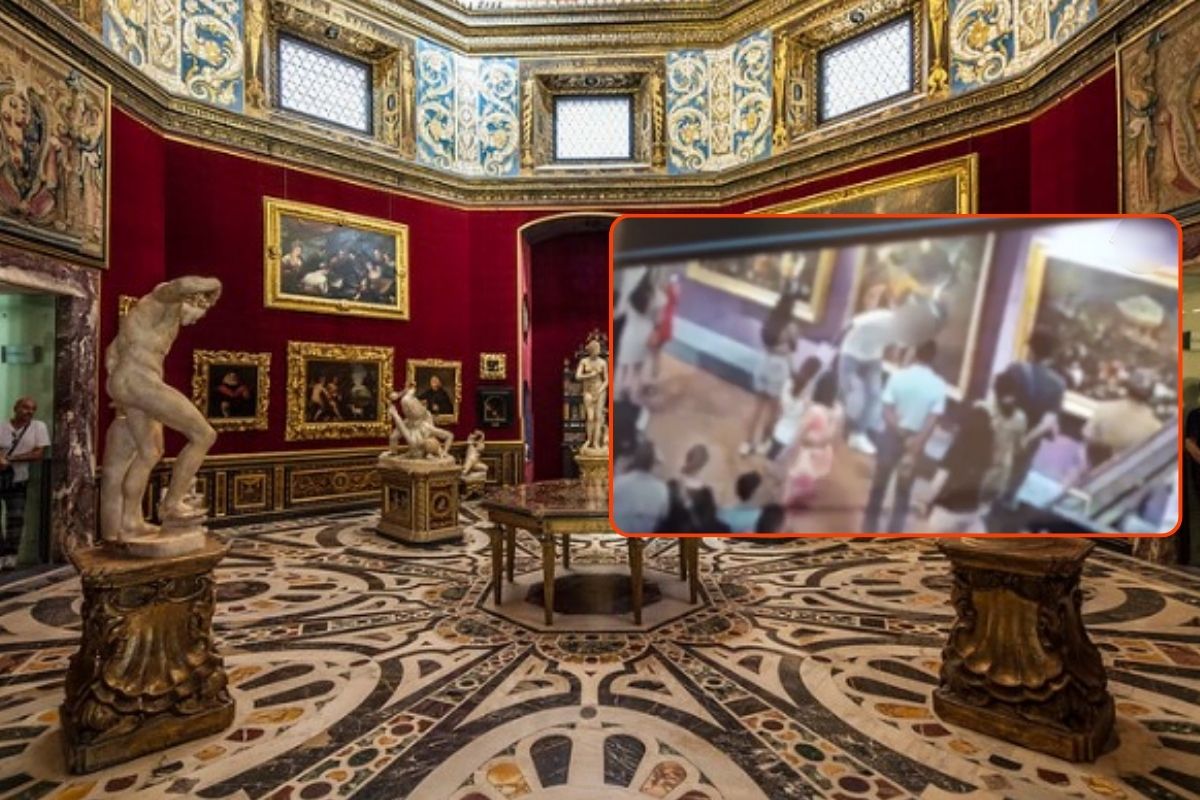 Ferdinando de' Medici'nin resmedildiği 300 yıllık tablo, turist poz verirken zarar gördü