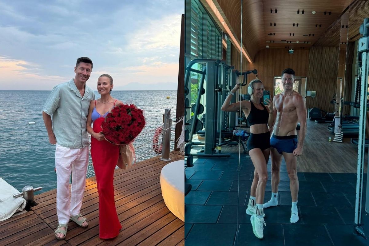 Barcelona'nın forveti Robert Lewandowski, ailesiyle Antalya tatilinde