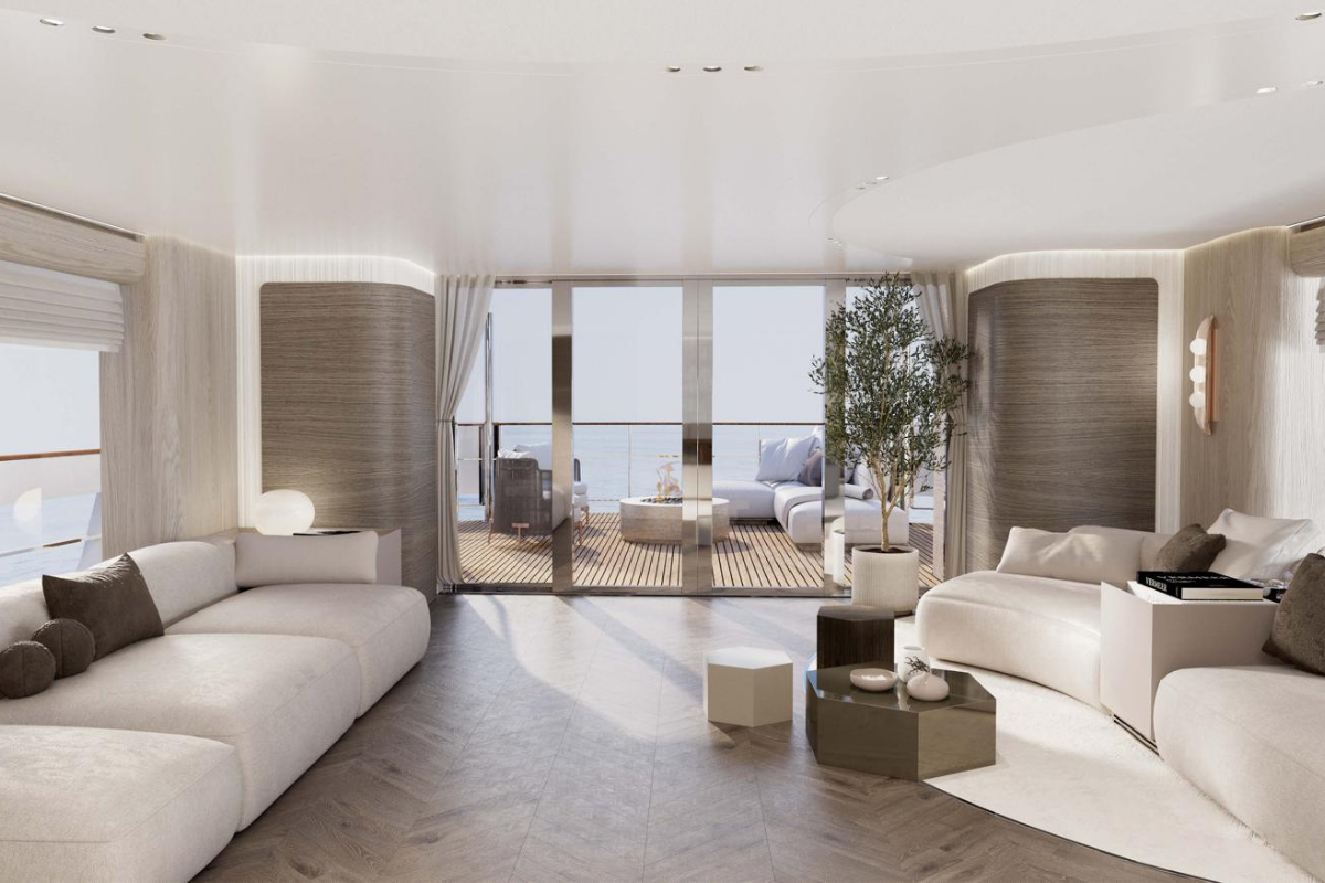 İpek Kıraç'ın patronu olduğu Sirena Yachts, yeni süperyat modeli Sirena 118’in iç mekan detaylarını paylaştı