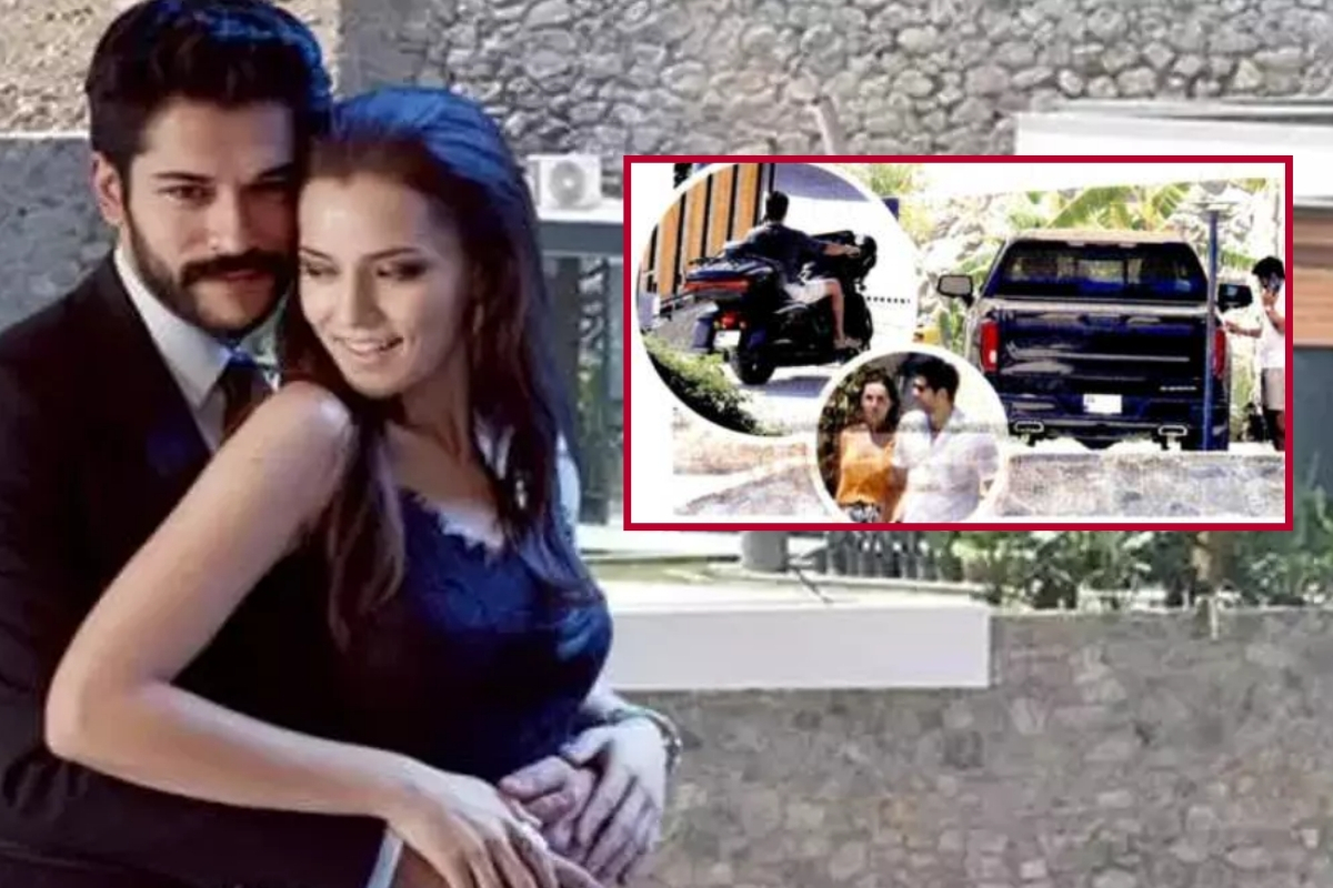 Burak Özçivit ve Fahriye Evcen ailesiyle gümüşlükte tatil sezonunu açtı