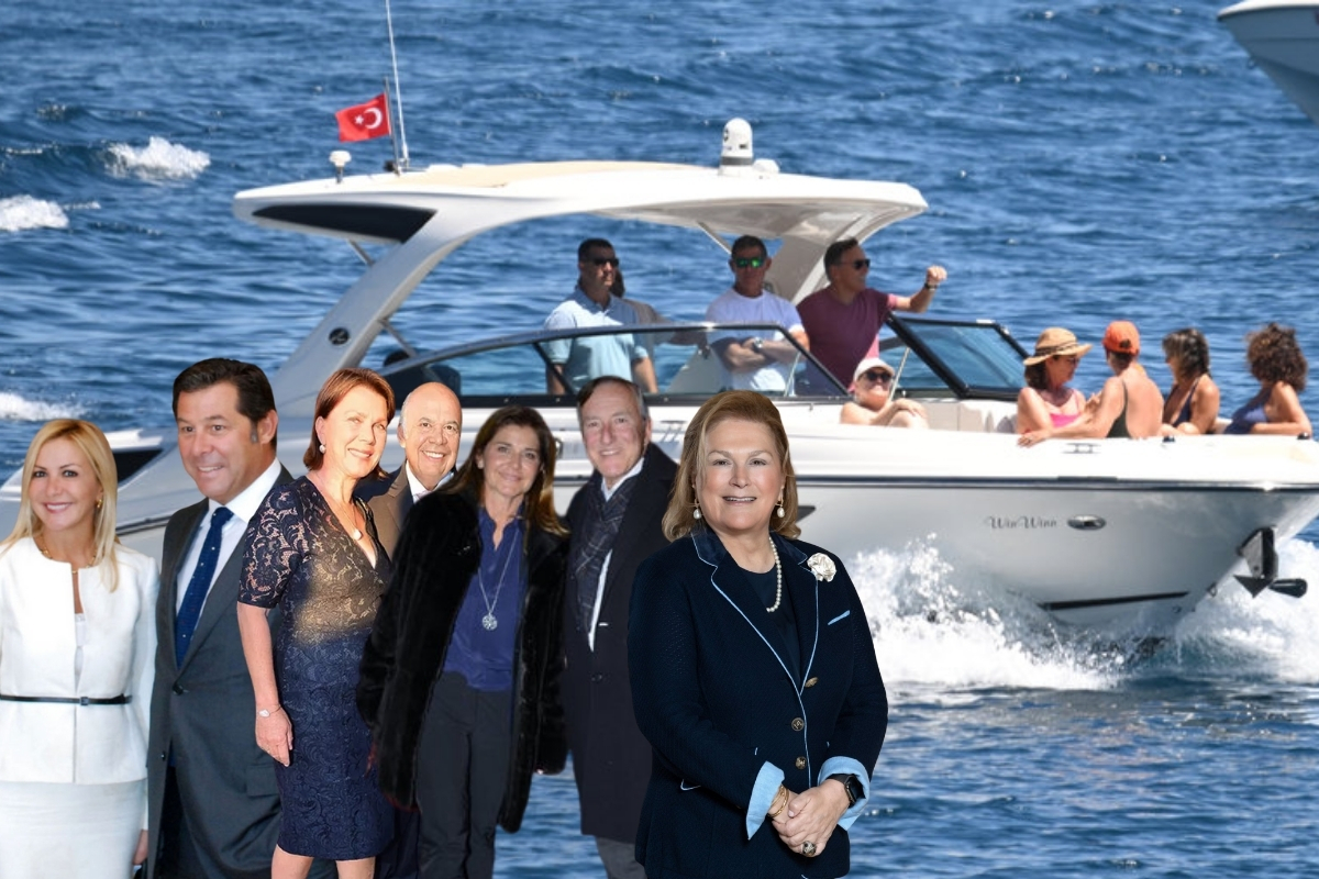 Patronlar Bülent-Oya Eczacıbaşı, Cem-Ümit Boyner, Halis-Alev Komili ve Güler Sabancı'nın Bodrum'da 'Kazan Kazan' keyfi