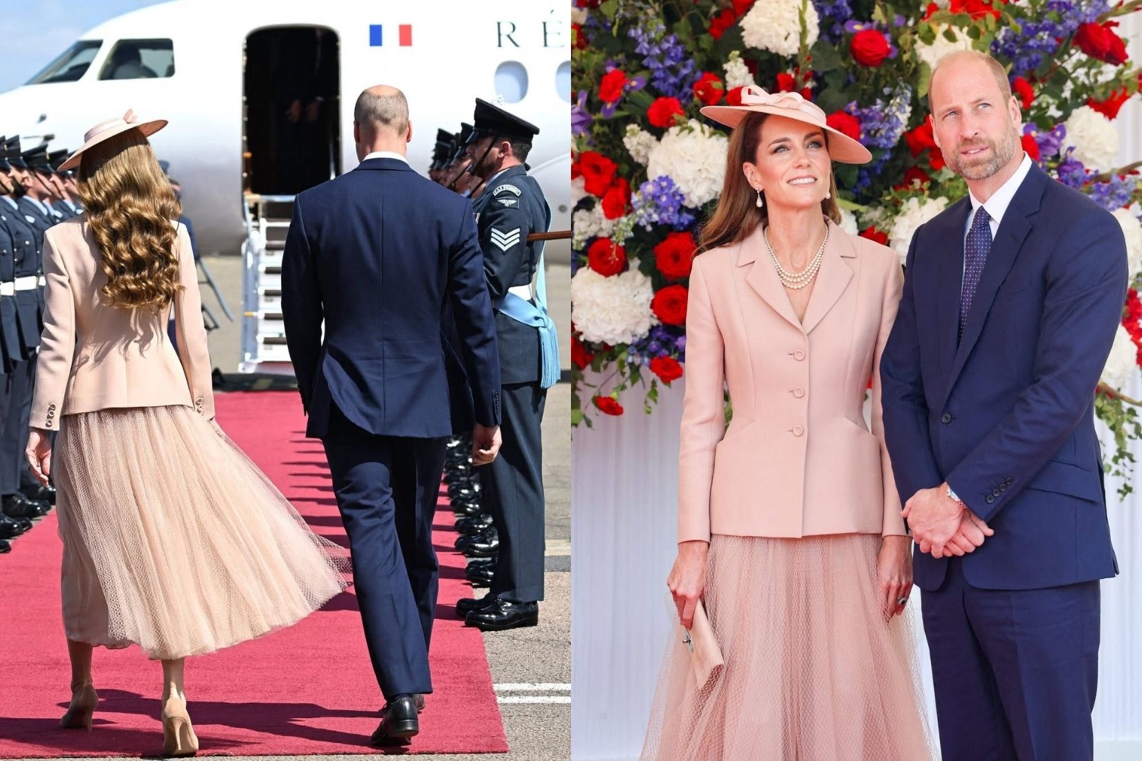 Kate Middleton, Macron ve First Lady Brigitte Macron'u karşılarken ilk kez Dior elbise giydi
