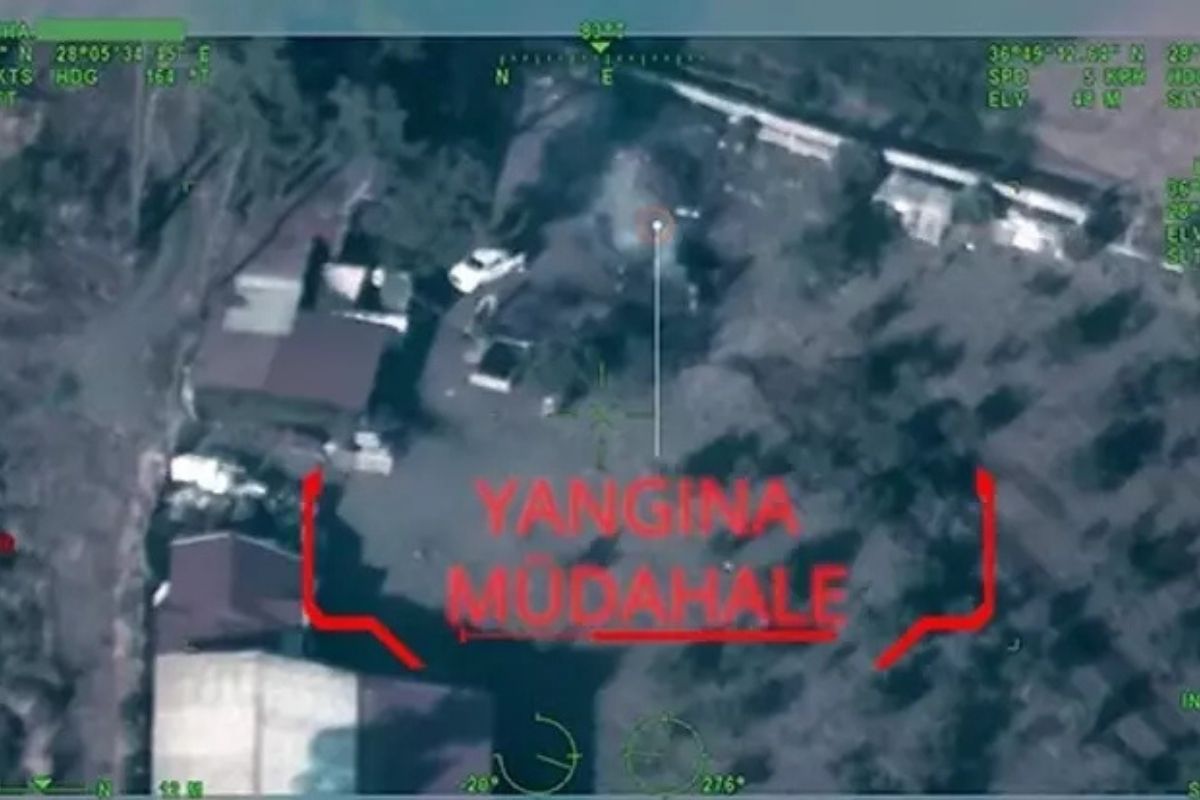 Bayraktar TB2 tespit etti, yangını önledi