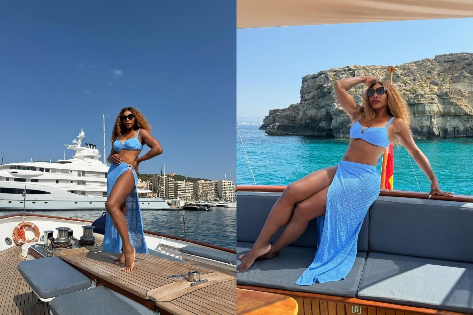 Tenis efsanesi Serena Williams, arkadaşlarıyla yat keyfinde