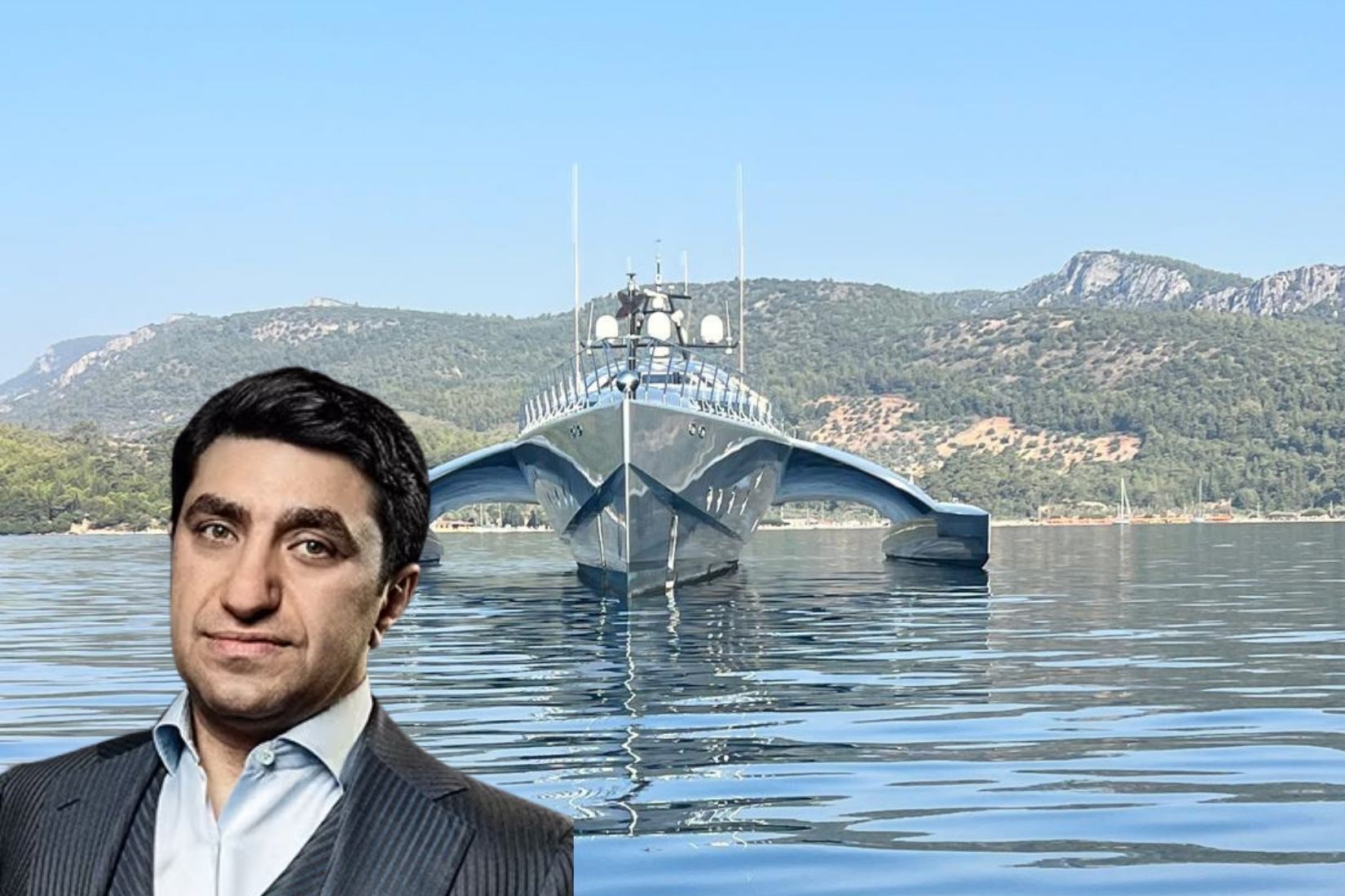 Milyarder Nisanov'un 'uzay gemisi' Akbük koylarında