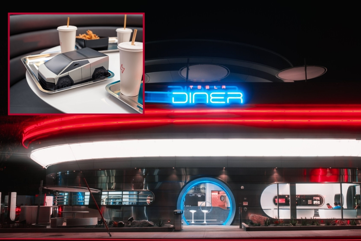 Restoran ve Supercharger’ı bir araya getiren retro-fütüristik Tesla Diner açıldı