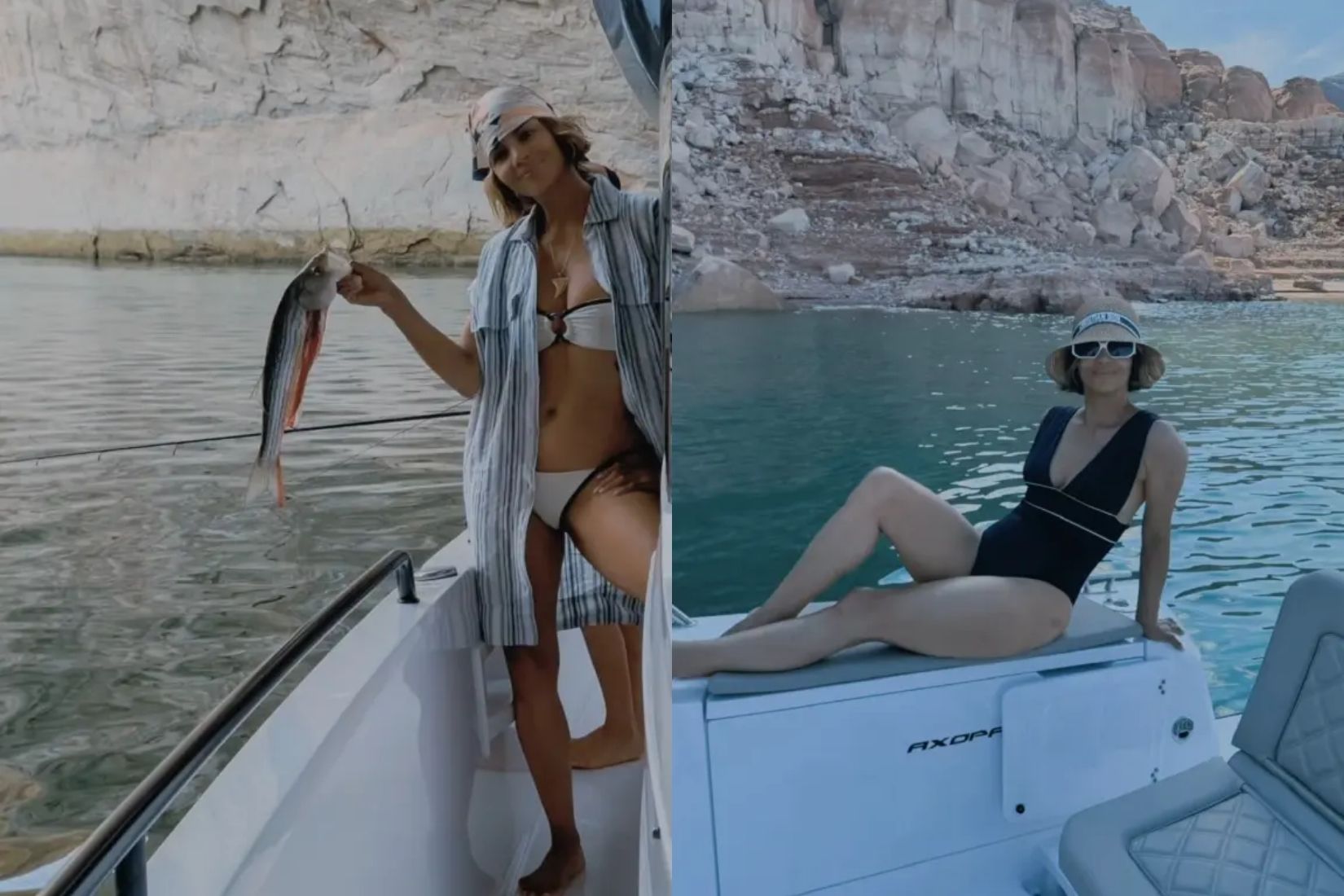 Oscar ödüllü oyuncu Halle Berry, erkek arkadaşı Van Hunt ile balık tutma keyfinde