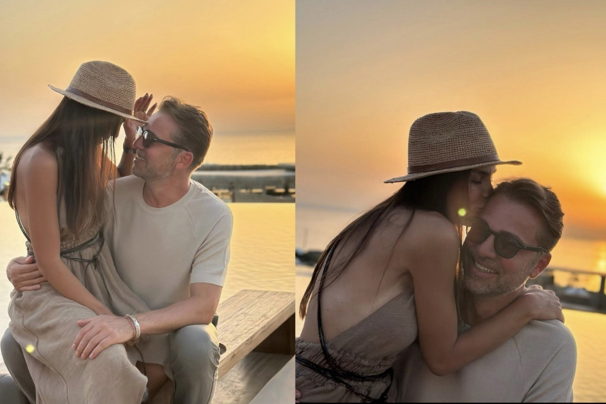 Neslişah Alkoçlar'dan eşi Engin Altan Düzyatan ile romantik pozlar