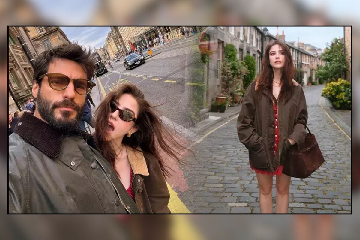 Özge Gürel Serkan Çayoğlu çifti serin ülkede tatilde