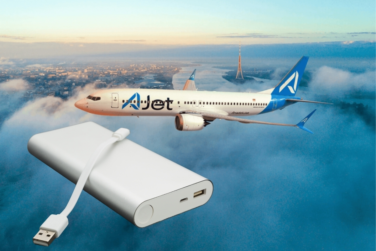 AJet uçuş sırasında powerbank kullanımını yasakladı