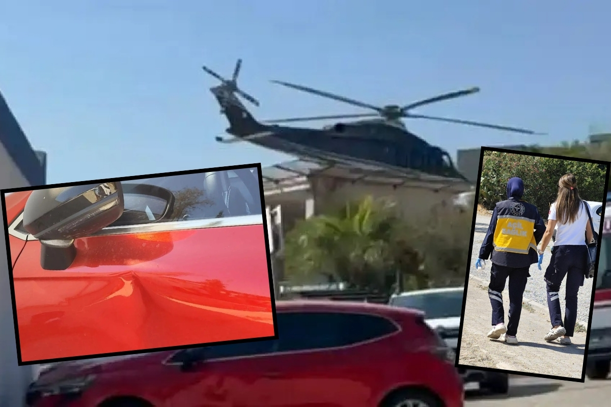 Bodrum’da plajı savuran helikopter rahatsızlığı