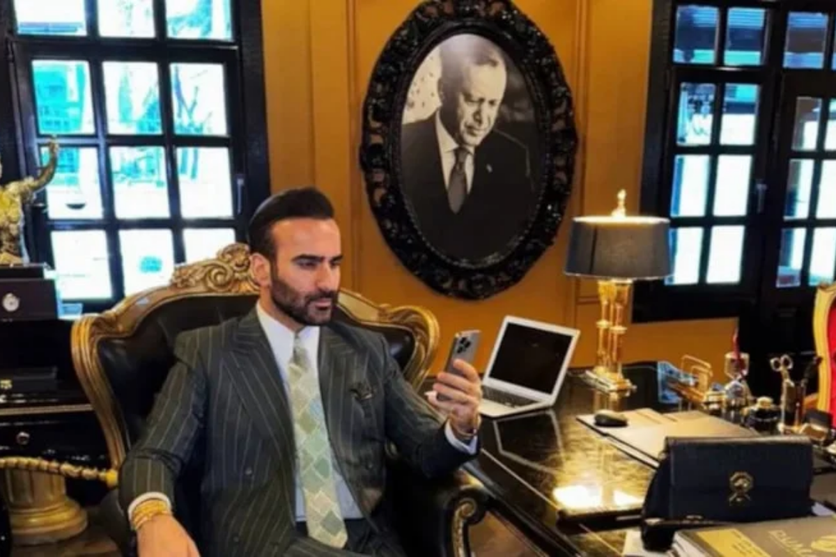 Altın varaklı masadan Erdoğan'lı paylaşıma gözaltı
