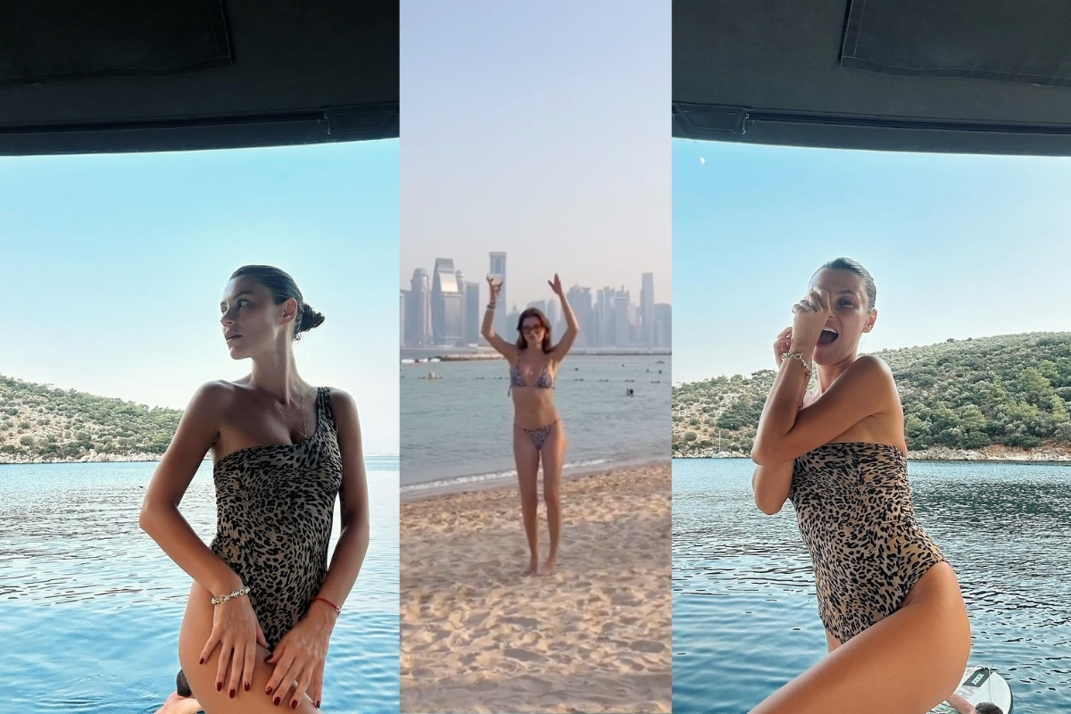 Yüsra Geyik'ten Dubai'de dans, Ege'de romantik paylaşım