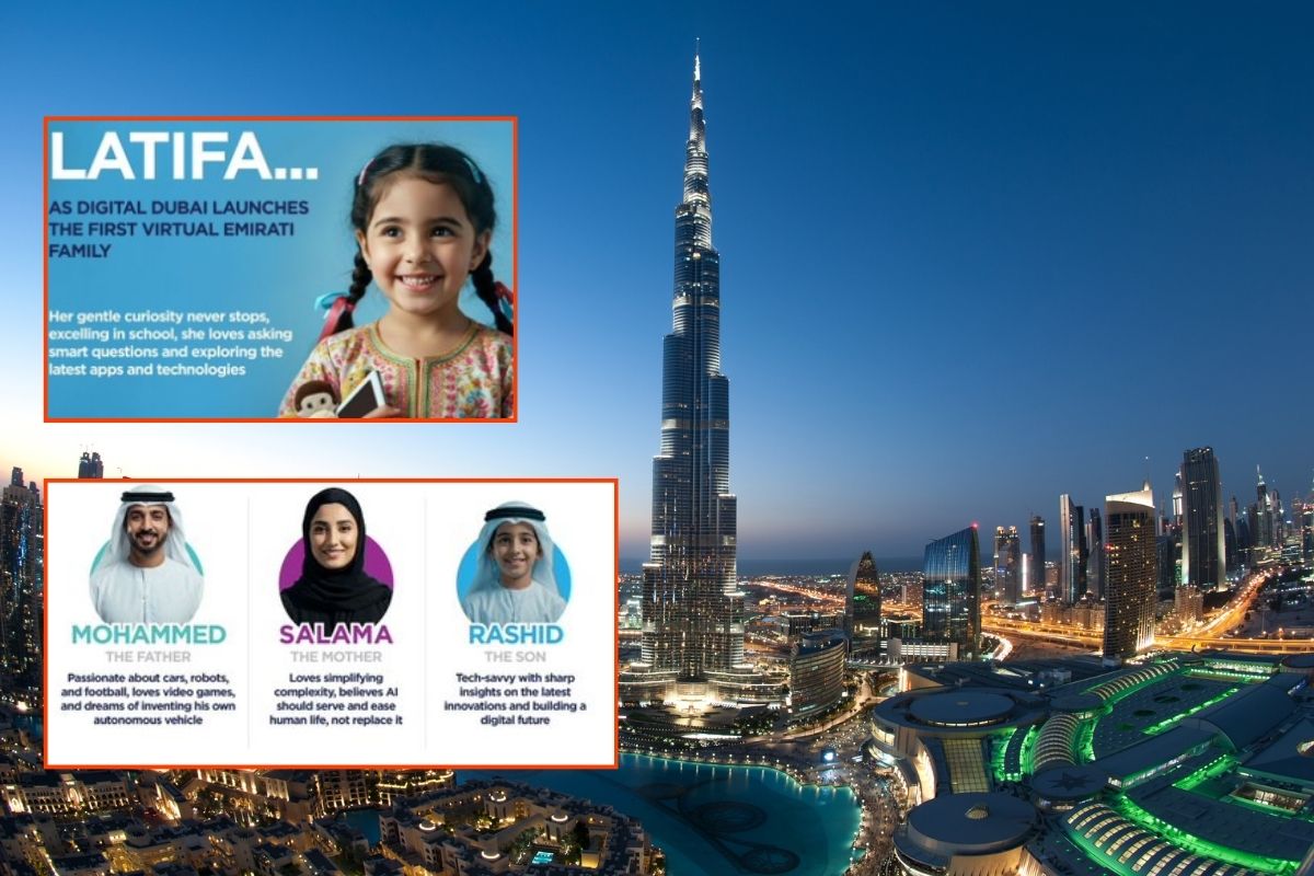 Dubai’nin dijital devlet hizmetlerini, isimlerine anketle karar verilen sanal aile tanıtacak