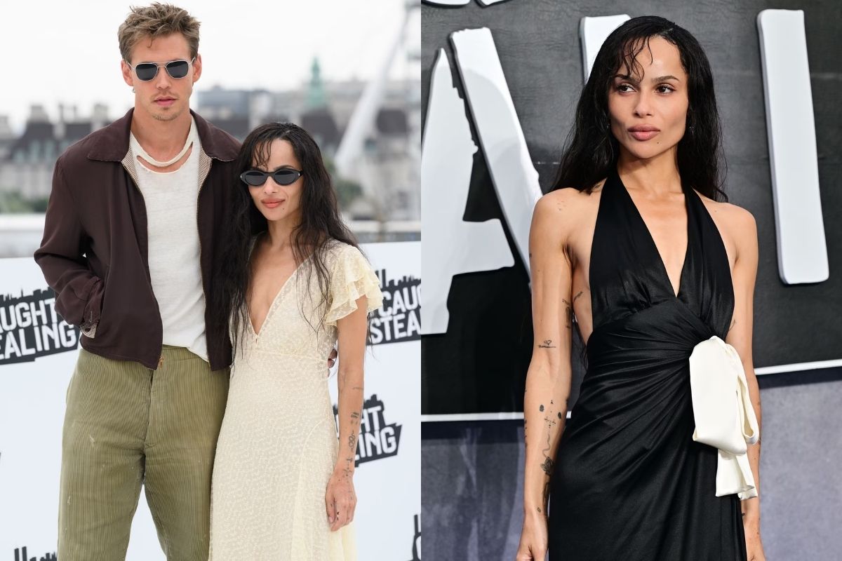 Austin Butler ve Zoë Kravitz, yeni filmleri 'Caught Stealing' için basın turundalar