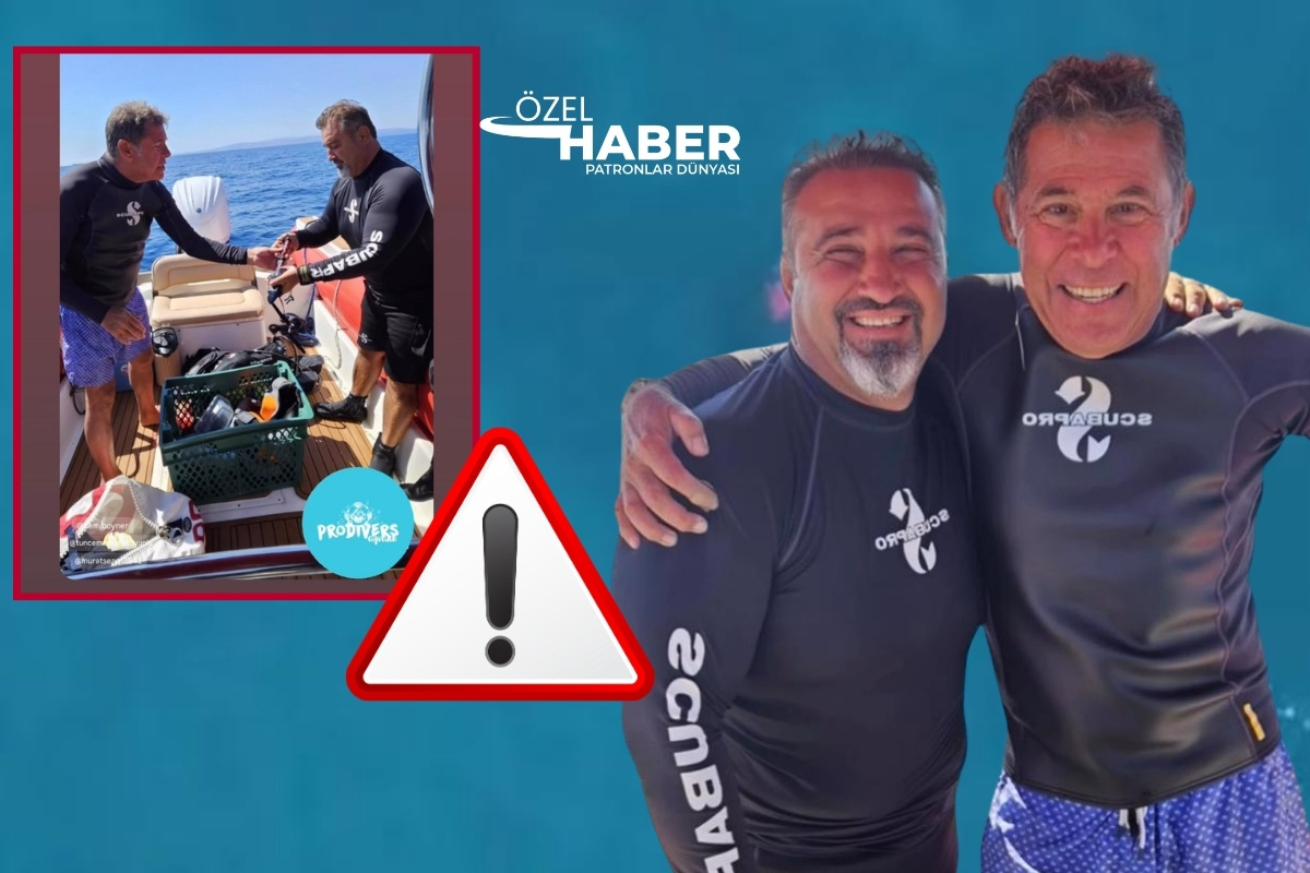 Sportif yönüyle bilinen ünlü iş insanı Cem Boyner, Ayvalık'taki Kerbela dalış noktasına daldı ve deniz dibindeki tehlikeye dikkat çekti