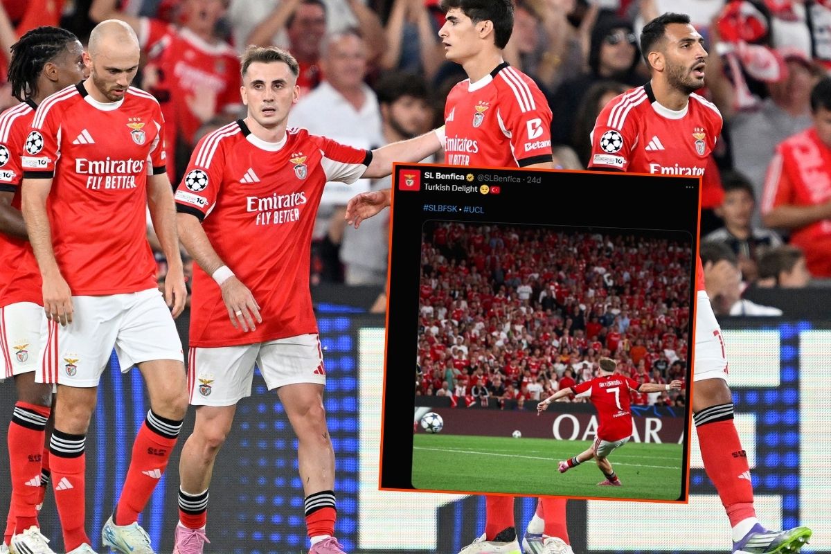 Kerem Aktürkoğlu Fenerbahçe'ye gol attı, Benfica'dan 'Türk lokumu' paylaşımı geldi