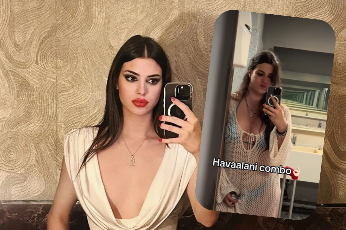 Derin Talu havalimanına bikiniyle geldi: Üstümü değiştirmeyi unuttum